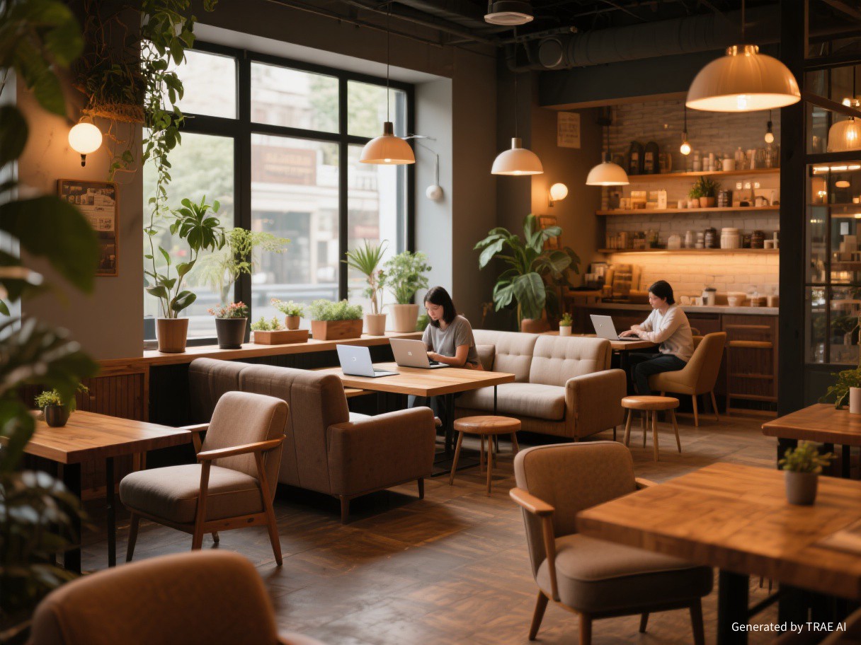 Area duduk indoor yang cozy dengan sofa nyaman